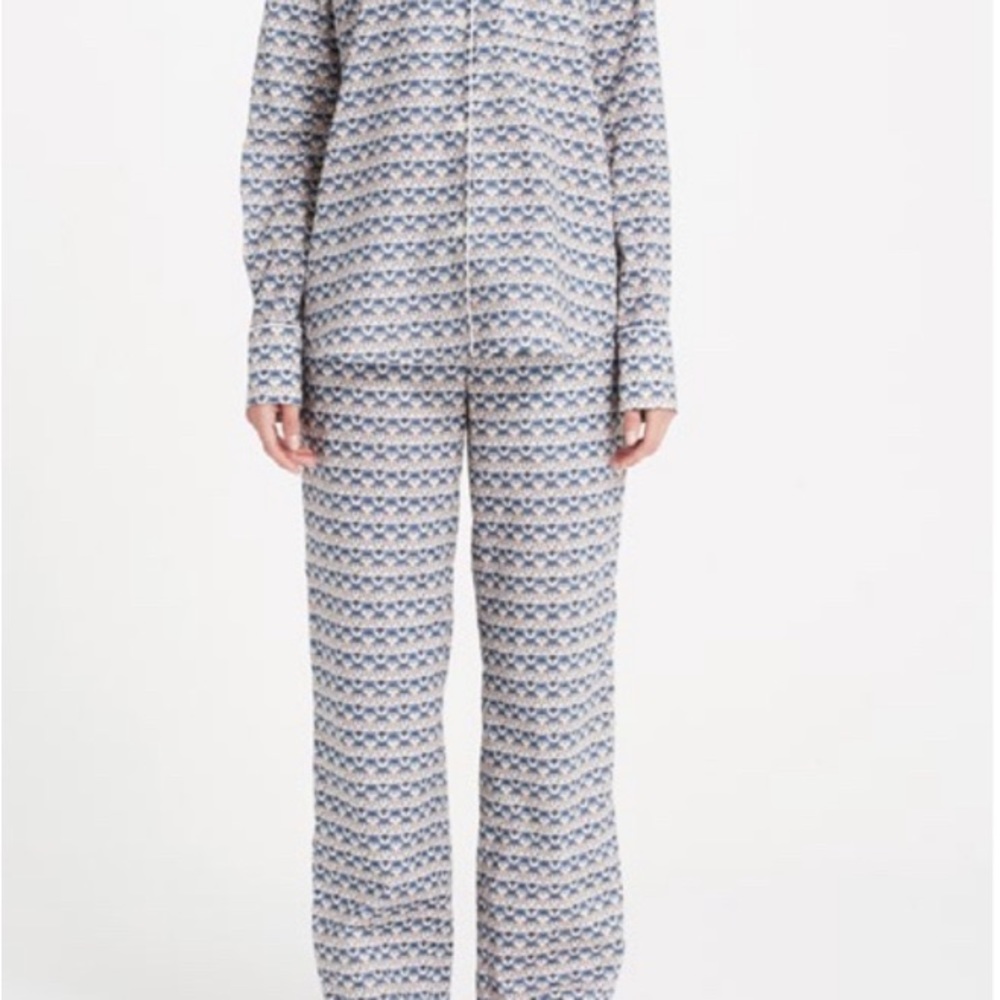 NWT Three J NYC Moss Pajamas Sz M Wolf Liberty Print Luxury Pajamas Christmas